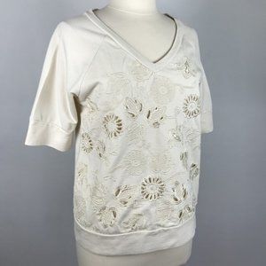 Anthropologie Saturday Sunday Posies Embroidered